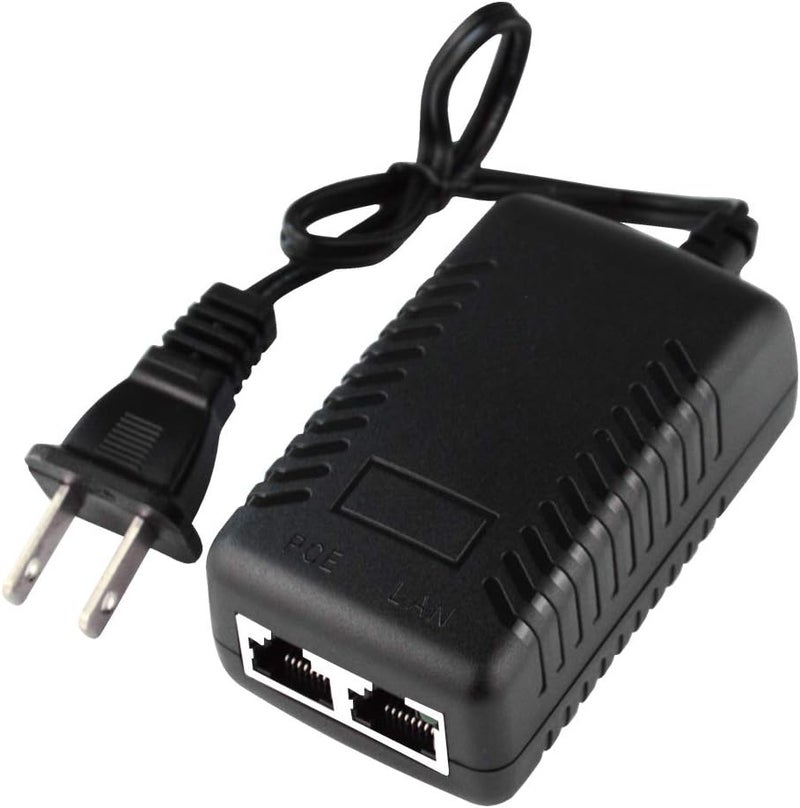 STEAMEMO 48V POE Injector Adapter Power Supply,10/100Mbps IEEE 802.3af Compliant, for Most Cisco/Polycom/Aastra Phones and More - Image 1